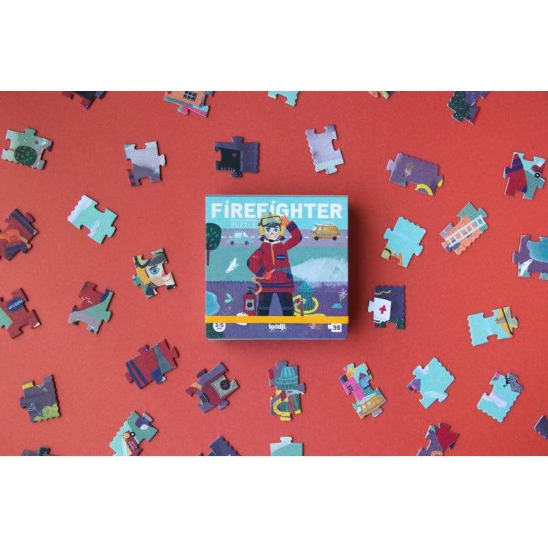 Puzzle de bolsillo Firefighter de Londji en Libélula Azul