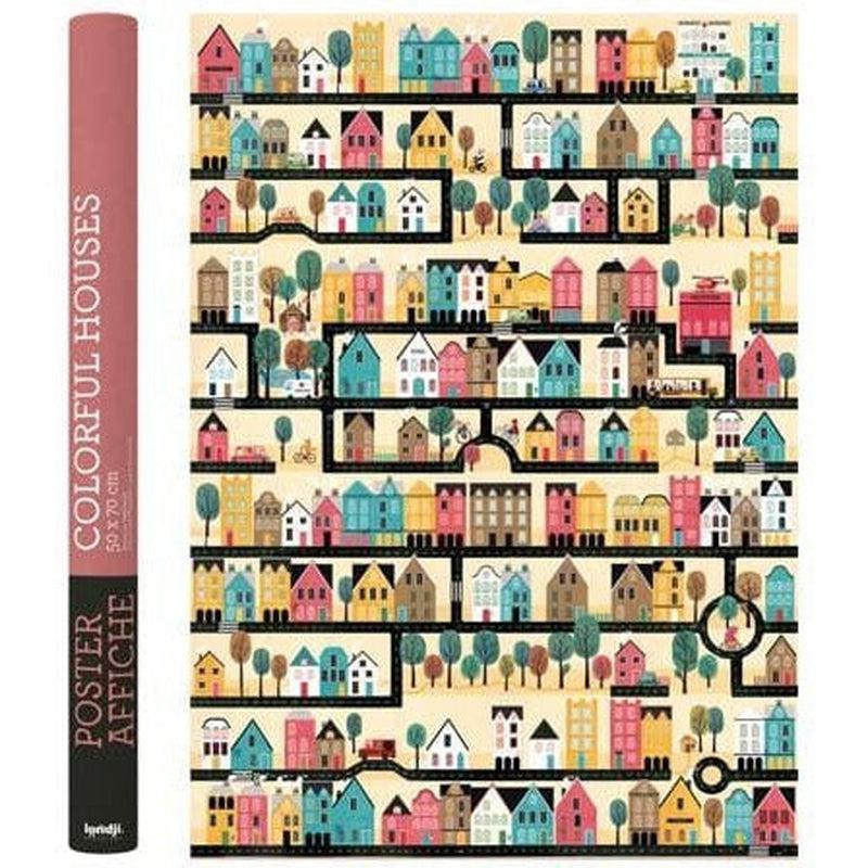 Poster Colorful houses de Londji en Libélula Azul