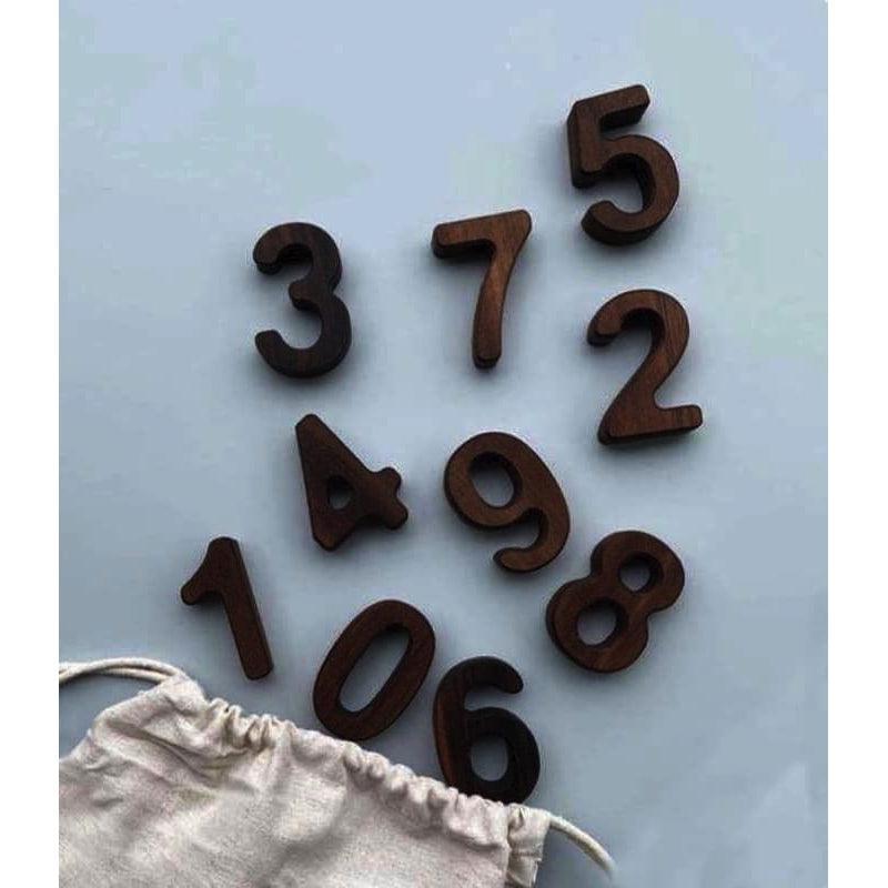 Números de madera