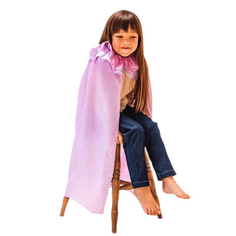 Capa reversible rosada lavanda