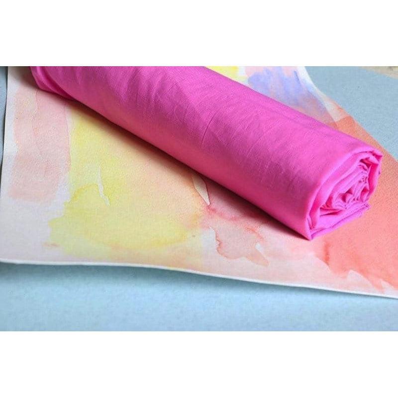 Tela algodón rosa de Sarah&#39;s Silks en Libélula Azul