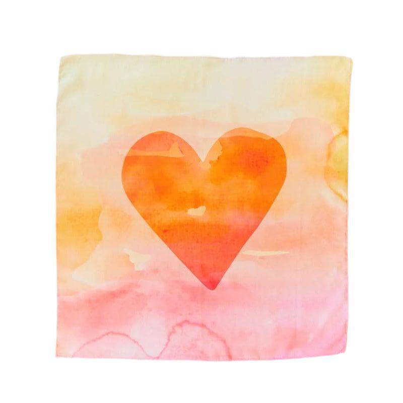 Pañuelo mini corazón naranjo
