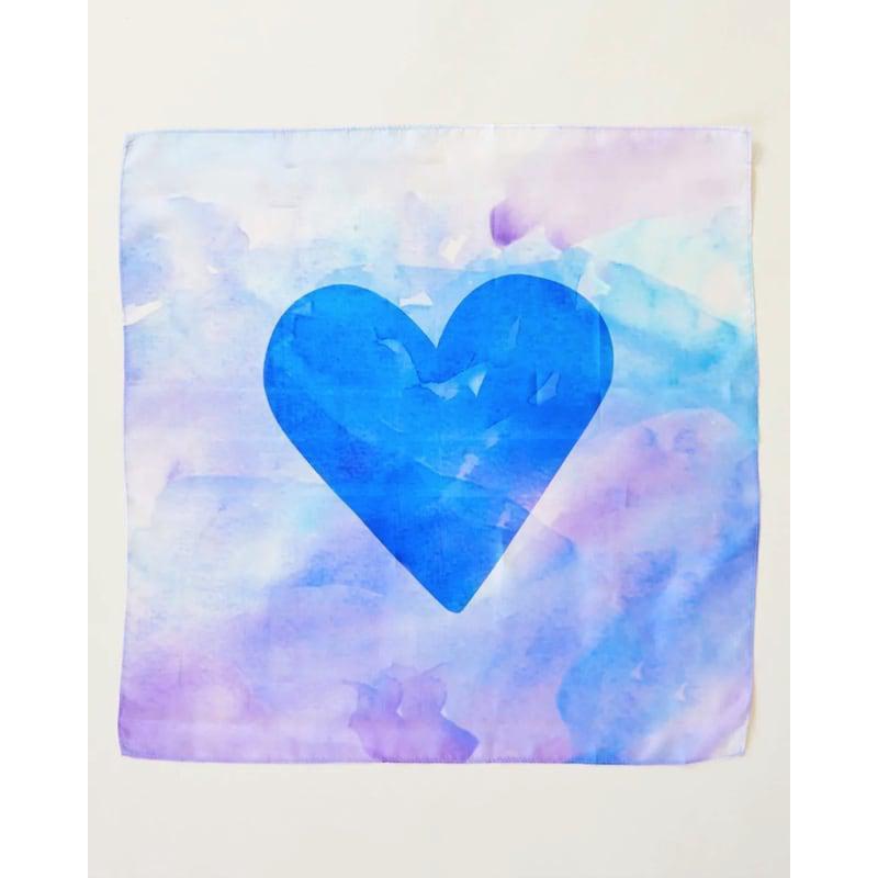 Pañuelo mini corazón azul