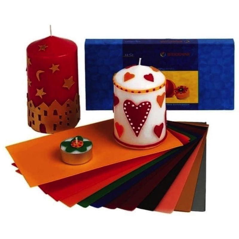 Láminas de cera de colores