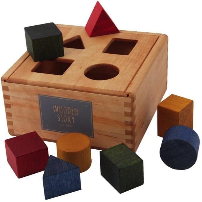 Caja clasificadora de formas arcoiris