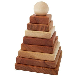 Apilable pirámide natural de Wooden Story en Libélula Azul