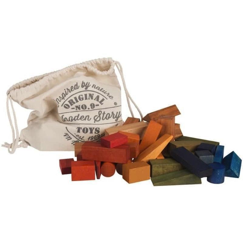 Bloques arcoiris xl en saco 50 piezas