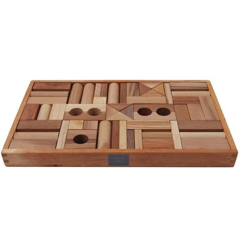 Bloques naturales en caja 54 piezas